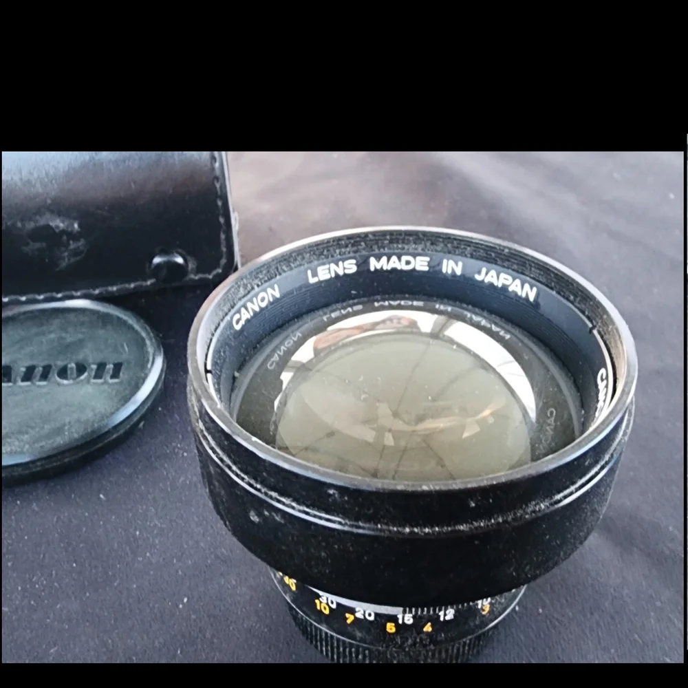 Vintage Canon EX 95 mm 1 3:5 Lens Made In Japan With Case and T65 Lens Hood